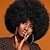 olcso Jelmezparókák-afro parókák fekete nőknek 10 hüvelykes afro göndör paróka 70-es évek nagy, pattogós és puha afro puff parókák természetes megjelenésű teljes parókák party cosplay afro paróka