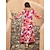 ieftine rochie casual cu imprimeu-rochie cu mâneci bufante cu umeri cu curbă geometrică