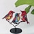 preiswerte Statuen-Gebeizte Vögel auf Ast-Desktop-Ornamenten, flache, lebendige Vogeldekorationen aus Metall auf Ast, doppelseitige mehrfarbige Kolibri-Bastelstatue, Tischgeschenk für Vogelliebhaber