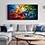cheap Abstract Paintings-Handmade Original  Oil Painting colour Block On Canvas Wall Art Decor Abstract Landscape Painting for Home Decor With Stretched Frame/Without Inner Frame Painting