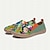 cheap Graphic Print Shoes-Women&#039;s Sneakers Flats Slip-Ons Print Shoes Slip-on Sneakers Daily Travel Floral Painting 3D Flat Heel Vacation Casual Comfort Canvas Loafer Green
