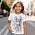 cheap Girl&#039;s 3D T-shirts-Girls&#039; 3D Cat Tee Shirt Short Sleeve 3D Print Summer Active Fashion Cute Polyester Kids 3-12 Years Crew Neck Outdoor Casual Daily Regular Fit