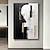 voordelige Schilderijen van mensen-origineel zwart-wit figuur olieverfschilderij wit getextureerd olieverfschilderij moderne abstracte acryl kunst aan de muur zwarte handgeschilderde schilderij cadeau geen frame