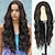 Недорогие Парик из искусственных волос без шапочки-основы-длинные черные парики для женщин, 26-дюймовый длинный вьющийся парик, натуральный синтетический термостойкий парик из термостойкого волокна, черный волнистый парик для ежедневного использования на