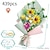 abordables Jouets de Construction-Cadeaux de fête des femmes blocs LED fleurs rose bloc de construction lampe bouquet petites particules compatibles avec les fleurs assemblées cadeau de vacances série rose jouets r231208 cadeaux de