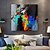 cheap Abstract Paintings-Hand Painted Abstract Colorful Modern Wall Art Canvas Painting Decorative Painting For Living Room Home Decoration Stretched Frame Ready to Hang