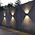 Недорогие Уличные светильники-Солнечные настенные светильники вверх вниз водонепроницаемый светодиодный уличный световой светильник с регулируемым углом 2 режима в 1 теплый белый холодный белый солнечный свет лампа для сада,
