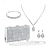 ieftine Accesorii purtabile-set de bijuterii mireasă diamant de apă picătură de apă val colier cercei brățară diamant cu fața cutie pătrată geantă set de patru