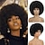 preiswerte Kostümperücke-Afro-Perücken für schwarze Frauen, 70er-Jahre, kurze schwarze Afro-Perücke, Disco-Afro, bauschige Perücken für Frauen, verworrene lockige Perücke, 25,4 cm, natürlich aussehende synthetische Perücke,