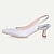cheap Wedding Shoes-Women&#039;s Wedding Shoes Slingback Bridal Shoes Block Heel Square Toe Minimalism Satin Elastic Band Black White Ivory