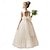levne Párty šaty-květinové dívčí šaty na svatbu nadýchané saténové tylové princeznovské šaty pro dívky posádka tylová mašle na ples plesové šaty pro svatebního hosta