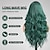 baratos Perucas Sintéticas sem Touca-peruca ombre verde longa peruca ondulada de cor verde para mulheres renda frontal parte média peruca ondulada encaracolada peruca de fibra sintética resistente ao calor de aparência natural para uso
