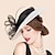 voordelige Feesthoeden-hoeden vlas zonnehoed hoge hoed sinamay hoed bruiloft theekransje elegante bruiloft met veren strik hoofddeksel hoofddeksels