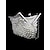 ieftine Genți De Seară &amp; Plicuri-Pentru femei Poşetă Clutch sac de seara PVC Aliaj Ziua Îndrăgostiților Petrecere Nuntă Piatră Semiprețioasă Detalii Perlă Culoare solidă Alb