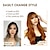 cheap Synthetic Trendy Wigs-Auburn Wig with Bangs Natural Hair Wigs for Women Long Layered Wig for Girls Dark Roots Copper Red Ombre Wig Heat Resistant Orange Ginger Synthetic Wig Daily Use Redhead Wig 26 Inch