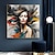 voordelige Schilderijen van mensen-Groot formaat fantasie vrouw gezicht olieverfschilderij op canvas handgeschilderde moderne kunst aan de muur voor woonkamer interieur (geen frame)