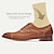 olcso Férfi fűzős bőrcipők-férfi ruha cipő sárga-barna krokodil hatású bőr kényelmes csúszásmentes fűzős blokk
