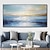economico Quadri paesaggistici-dipinto a mano astratto oceano pittura a olio arte della parete spiaggia paesaggio marino tela strutturata pittura arte della parete dipinto a mano cielo blu nuvole pittura decorazione della casa su