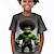 tanie chłopięce koszulki 3D-Dla chłopców 3D Graficzny T-shirt Koszula Krótki rękaw Druk 3D Lato Aktywny Sport Moda Poliester Dzieci 3-12 lat Półgolf Na zewnątrz Codzienny Regularny