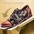 cheap Men&#039;s Oxfords-Men&#039;s Dress Shoes Black Golden Dragonfly Embroidery  Brogue Leather Italian Full-Grain Cowhide Slip Resistant Lace-up