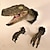 זול קישוטי קיר-קיר פסל velociraptor, פסל ראש דינוזאור תלוי על הקיר, עיצוב חזה דינוזאור