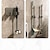 billiga Badrockskrokar-pistol grå mopp vägghängande klämma krok badrum icke stansning multifunktionell vägg rostfritt stål kvast fast hängare