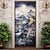 Χαμηλού Κόστους Πόρτα καλύμματα-ζωγραφική γερανογέφυρα καλύμματα πόρτας ταπετσαρία πόρτας διακόσμηση κουρτίνα πόρτας σκηνικό πανό πόρτας για εξώπορτα εξώπορτα αγροικίας προμήθειες γιορτινής διακόσμησης