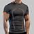 preiswerte Herren-Herren Passende Sets Schwarz T Shirt Laufshirt T-Shirt Jogginghose Trainingshose Hose Hosen Sets Kurzarm Rundhalsausschnitt Sport Casual Farbblock Kordelzug Elastische Taille Polyester Frühling Sommer