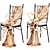 cheap Home &amp; Decor-Wedding Chair Decorations Aisle Pew Artificial Flowers With Hanging Chiffon Fabric 2Pcs Terracotta Orange &amp; Black For Ceremony Reception Floral Rose Arrangement Party Outdoor Decor