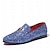 cheap Men&#039;s Slip-ons &amp; Loafers-Men&#039;s Loafers &amp; Slip-Ons Sequins Dress Shoes Tassel Loafers Walking Business British Wedding Party &amp; Evening PU Loafer Blue Spring Fall