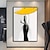 voordelige Schilderijen van mensen-vrouw in gele hoed moderne abstracte sexy vrouw figuur canvas schilderij handgeschilderde kunst aan de muur voor woonkamer interieur geen frame
