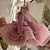 Χαμηλού Κόστους Φορέματα για πάρτι-Παιδιά Κοριτσίστικα Φόρεμα για πάρτυ Συμπαγές Χρώμα 3/4 Μήκος Μανικιού Επίδοση Γάμου Δίχτυ Πριγκίπισσα Γλυκός Δίχτυ Μέχρι τη μέση της γάμπας