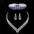 billige Bærbare tilbehør-brudesmykker sett med fire blå zirkon halskjeder øredobber armbånd sateng varme diamanter håndholdt bag middagspose