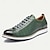 baratos Sapatos Oxford para Homem-Homens Oxfords Tênis sociais Couro Couro de grão integral italiano Antiderrapante Com Cadarço Verde
