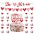 Недорогие Стикеры-День святого Валентина предложение свадьба украшение счастливый день святого валентина флаг вытащить латте арт