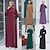 billige Arabisk muslim-Dame Kjoler Abaya Dubai islamisk Arabisk Arabisk muslim Ramadan Helfarve Voksne Kjole