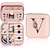 cheap Jewelry &amp; Cosmetic Storage-Mini Travel Jewelry Case Jewelry Box Jewelry Organizer, Pink Gifts for Women Mom Grandma Friends Sister in Law Gifts, Valentine&#039;s Day Anniversary Birthday Gift for Women Her Wife Girlfriend Letter A-Z