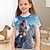 お買い得  女の子の 3d T シャツ-女の子 3D プリンセス Tシャツ 半袖 3D プリント 夏 アクティブ ファッション かわいい ポリエステル 子供 3-12 歳 クルーネック アウトドア カジュアル デイリー レギュラーフィット