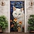 Недорогие Дверные чехлы-Дверные покрытия с ромбовидным котом, дверной гобелен, дверной занавес, украшение, фон, дверной баннер для входной двери, фермерский дом, праздничный декор, принадлежности для вечеринки