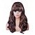 cheap Costume Wigs-Long Brown Mixed Wig with Bang Retro Bouffant Beehive Wigs fits 80s Costume or Halloween Party