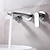 رخيصةأون حنفيات مغاسل الحمام-بالوعة الحمام الحنفية - سطح الجدار / واسع الانتشار مطلي تركيب داخل مقبضين ثلاثة ثقوبBath Taps