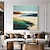 cheap Abstract Paintings-Handmade Original Blue ocean Oil Painting On Canvas  Abstract Art  Painting for Home Decor With Stretched Frame/Without Inner Frame Painting