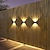 cheap Outdoor Wall Lights-Solar Wall Lights Up Down Waterproof Led Outdoor Luminous Lighting Adjustable Angle 2 Modes in 1 Warm White Cold White Sunlight Lamp for Garden Deck Fence Porch Wall Decoration 1/2pcs