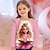 levne dívčí 3D trička-Dívčí 3D Princeznovské Ruffle Tričko Růžová Dlouhý rukáv 3D tisk Jaro Podzim Aktivní Módní Roztomilý Polyester Děti 3-12 let Tričkový Venkovní Ležérní Denní Běžný