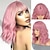 cheap Synthetic Trendy Wigs-Ombre Blonde Wig with Bangs Short Bob Wavy Wig with Bangs for Women Loose Curly Shoulder Length Wig Synthetic Wig Cosplay Wig for Girl Daily Use Colorful Wig Cosplay Wigs 14 Inch