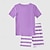 preiswerte 3D-Pyjama für Mädchen-3D-Flamingo-T-Shirt für Mädchen &amp; Shorts-Pyjama-Set, kurzärmelig, 3D-Druck, Sommer, aktiv, modisch, niedlich, Polyester, Kinder 3–12 Jahre, Rundhalsausschnitt, für Zuhause, lässig, für den