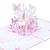 Χαμηλού Κόστους Εκδηλώσεις &amp; συμβαλλόμενα μέρη-αναδυόμενη κάρτα, πεταλούδα τρισδιάστατη ευχετήρια κάρτα ροζ pop up βαλεντίνων γενεθλίων γάμου ευχαριστήρια κάρτα για αυτήν