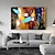 cheap Abstract Paintings-Handmade Oil Painting Canvas Wall Art Decoration Contemporary Abstract Colour for Home Living Room Decor Rolled Frameless Unstretched Painting