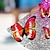billige piges 3d kjoler-Karneval Pigers 3D Sommerfugl Kjole Pink Langærmet 3D-udskrivning Forår Efterår Sport &amp; Udendørs Daglig Ferie Sød Stil Afslappet Smuk Børn 3-12 år Hverdagskjole A Linje Kjole Over knæet Polyester