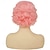 tanie Peruki kostiumowe-Krótka różowa peruka z kręconymi włosami dla kobiet 1920s włosy falowane na palcach peruka miękka syntetyczna, odporna na ciepło, przebranie na karnawał peruka na imprezę